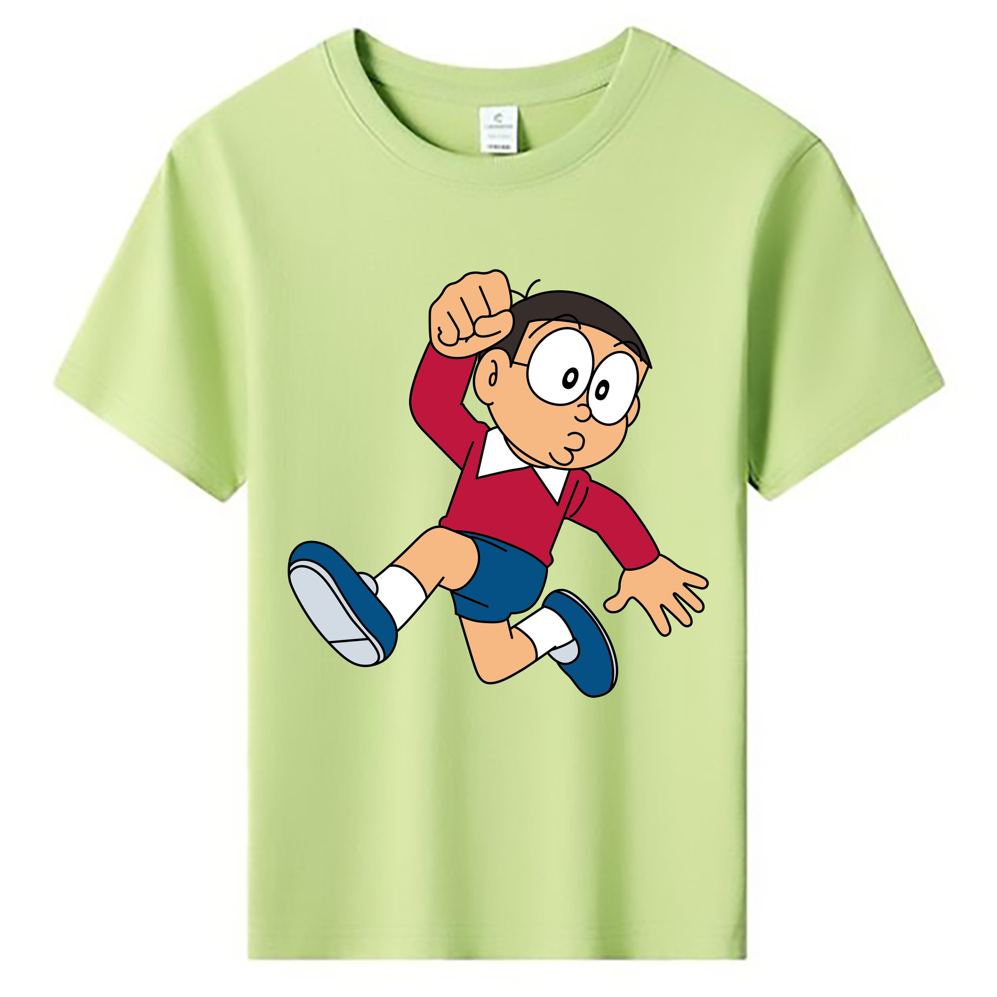 （画像用） ドラえもん 野比 のび太 Doraemon Nobita Nobi 綿100％キッズTシャツ（フロントプリント）